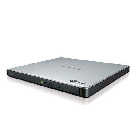 LG-NETWORK ATTACHED STORAGE LG - Network Attached Storage 8x DVDRW Ultra Slim Portable M-Disc USB DVD Burner, Silver GP65NS60